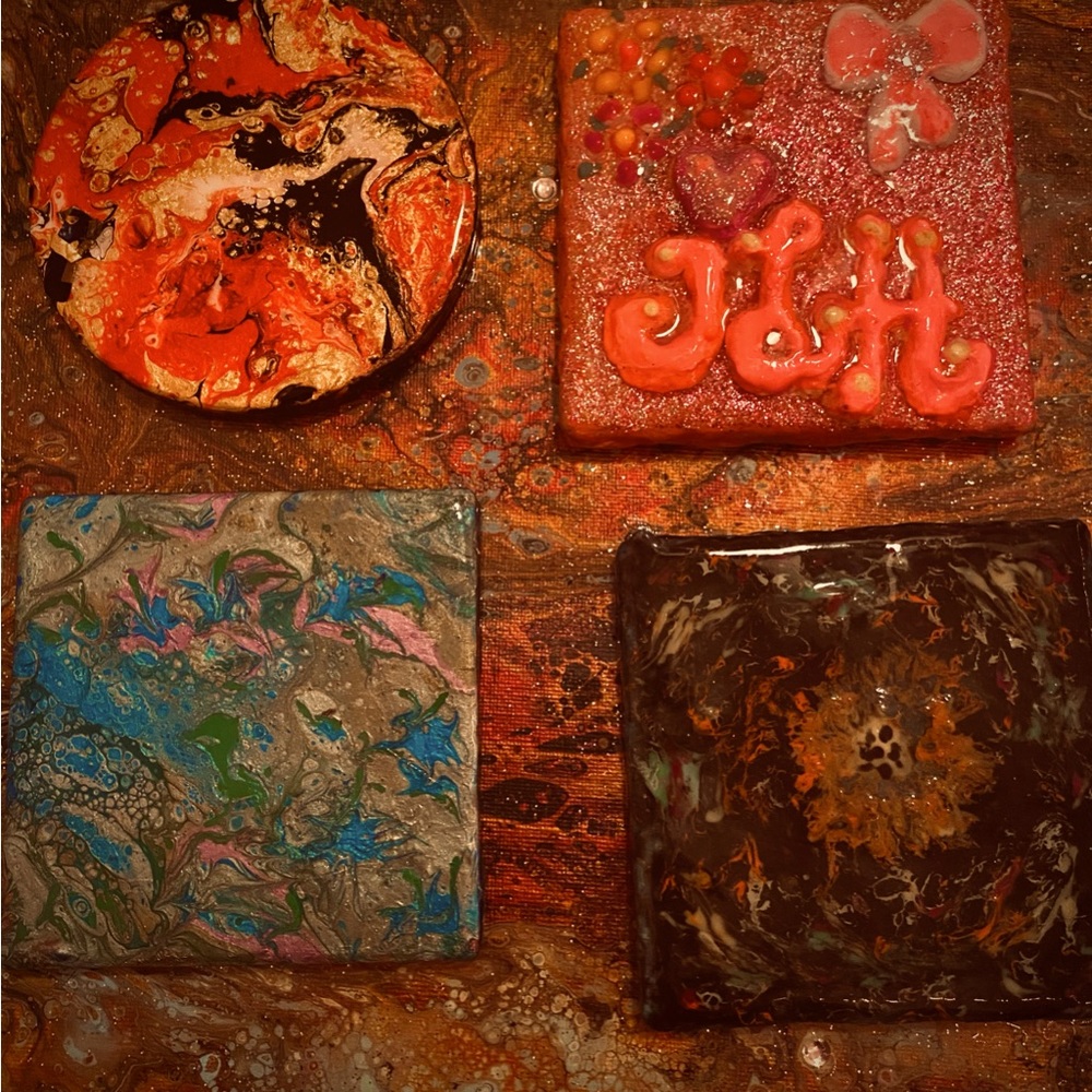 Coasters/mini tiles/gifts personalized or you can pick from a variety of premade